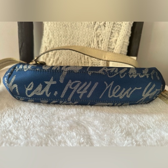 SOLD LIVE! RARE Coach 2012 Blue Satin Canvas 1941 Shoulder/Crossbody Bag - NWOT - Picture 8 of 9